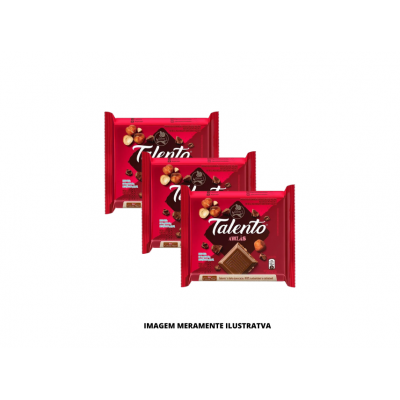 CHOCOLATE - GAROTO - 85g TALENTO LEITE COM AVELA - DP12